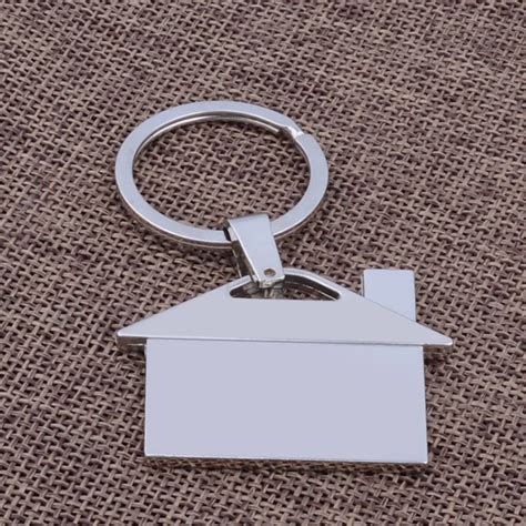 Metal House Key Chains Blank 